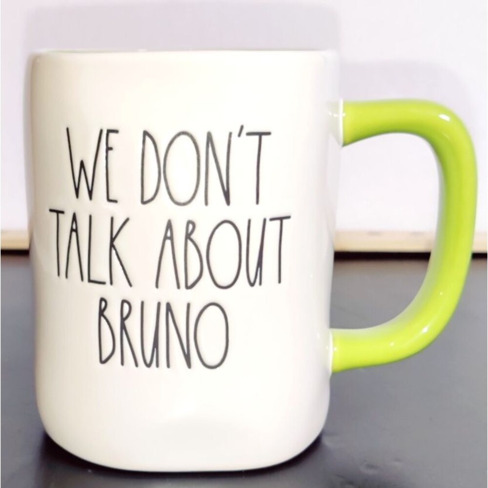 Rae Dunn Disney Encanto "WE DON'T TALK ABOUT BRUNO" Double Sided Artisan Mug